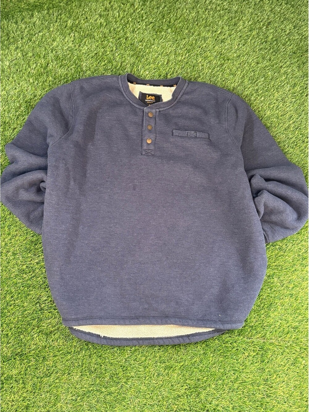 Vintage Lee Premium Select Regular Fit XL Sherpa Lined Pullover Sweatshirt